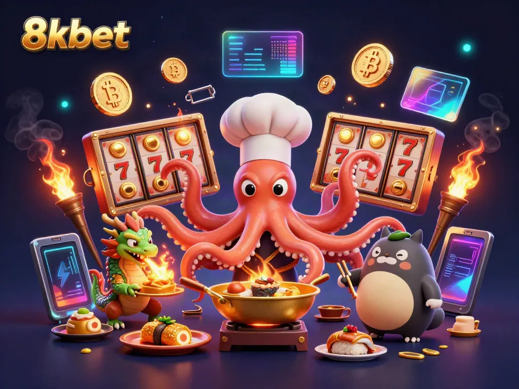 Experience thrilling wins with 8xbet at a dynamic casino scene featuring vibrant characters and winning elements.